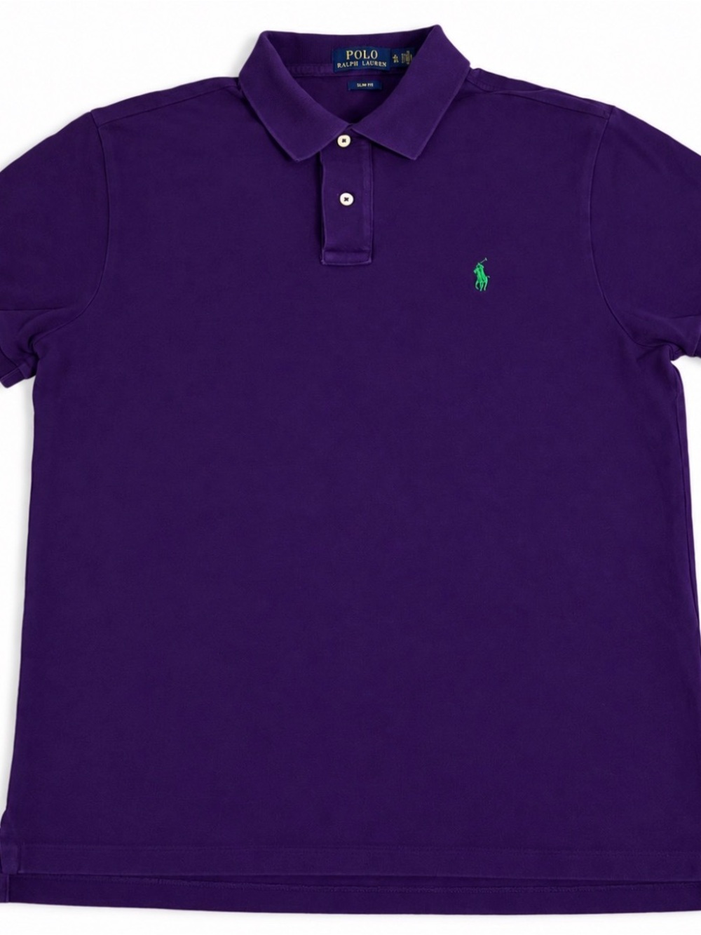Ralph Lauren Purple Polo with Green Pony Logo